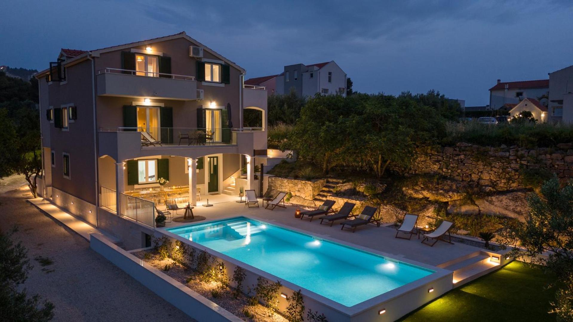 New! Villa Mamma Mia, A 6-Bedroom Property With 40Sqm Pool Podstrana Dış mekan fotoğraf